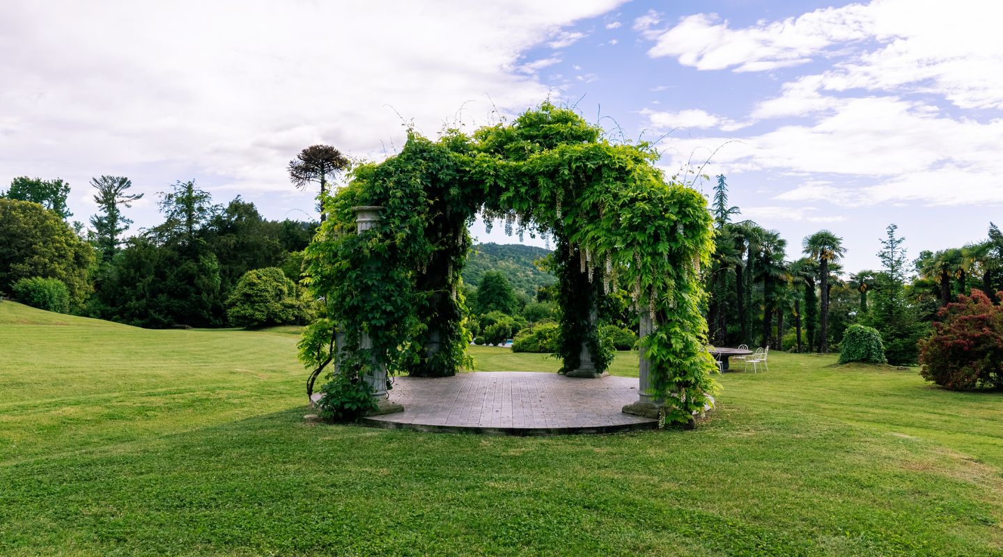 Il parco privato di Villa Borghi
