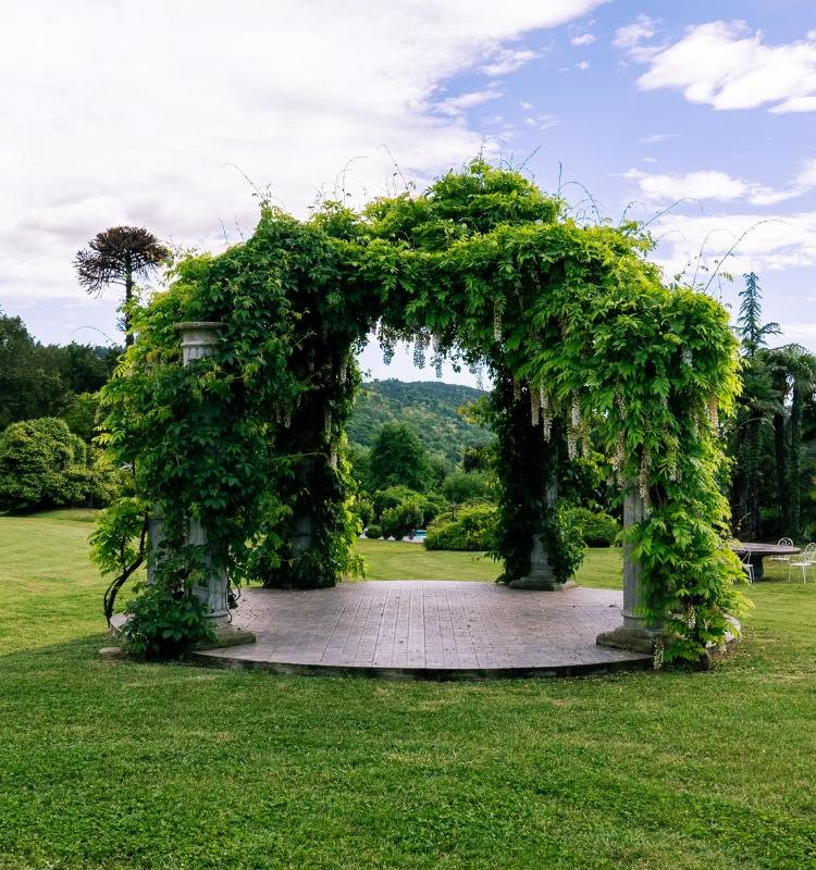 Il parco privato di Villa Borghi